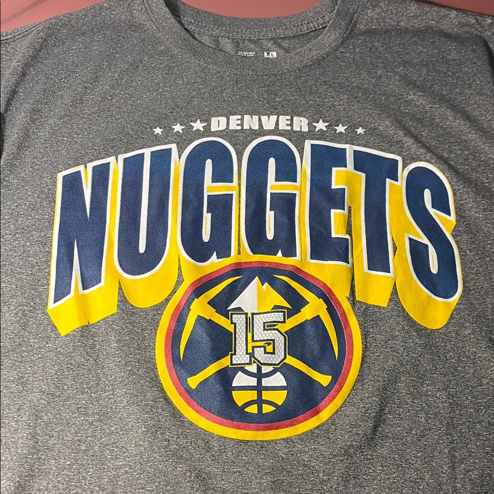 🏀🏀BASKETBALL 🏀🏀Denver Nuggets Men's Gray T-Shirt